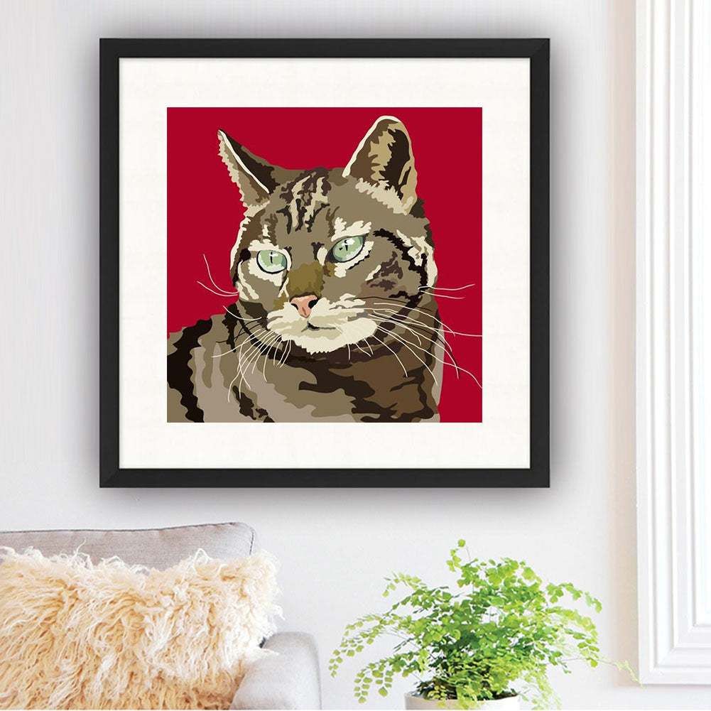 Cat - Full Square Drill Diamond Painting 40*40CM