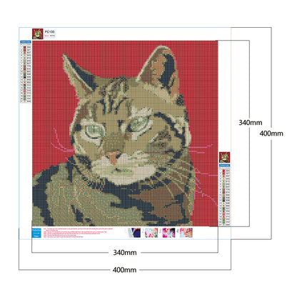 Cat - Full Square Drill Diamond Painting 40*40CM