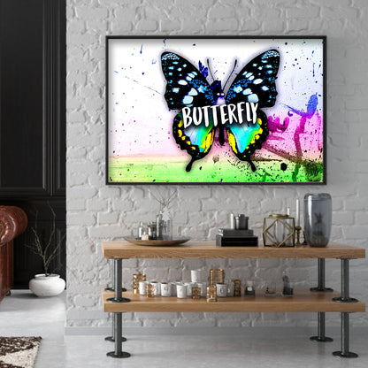 Doodle Butterfly - Full Round Drill Diamond Painting 40*30CM