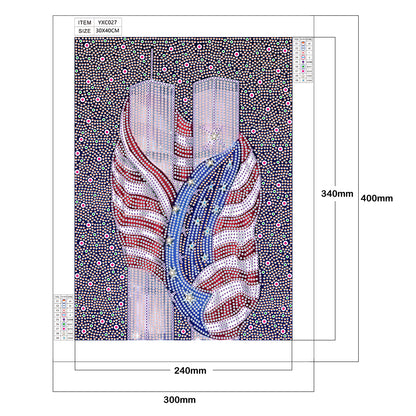 National Flag - Special Shaped Drill Diamond Painting 30*40CM