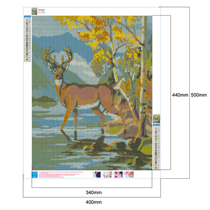 Deer - Full Square Drill Diamond Painting 40*50CM