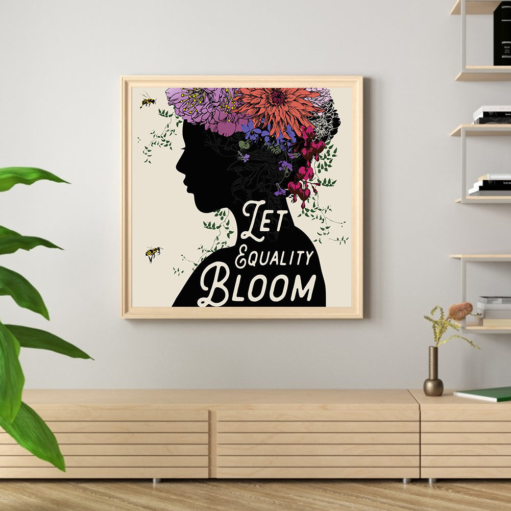 Flower Girl - Full Round Drill Diamond Painting 40*40CM