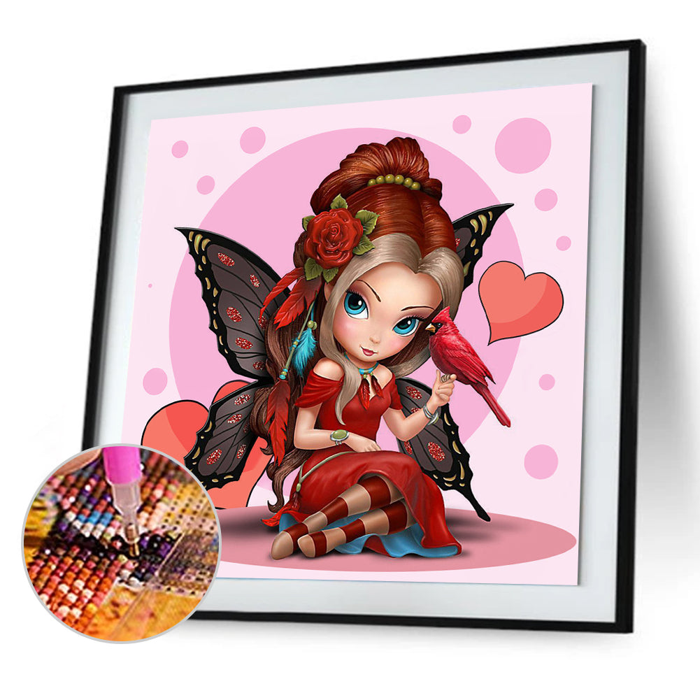 Cartoon Girl - Special Shaped Drill Diamond Painting 30*30CM