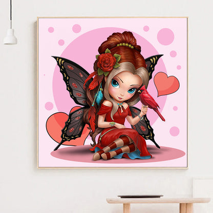 Cartoon Girl - Special Shaped Drill Diamond Painting 30*30CM