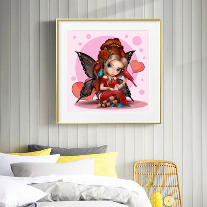 Cartoon Girl - Special Shaped Drill Diamond Painting 30*30CM