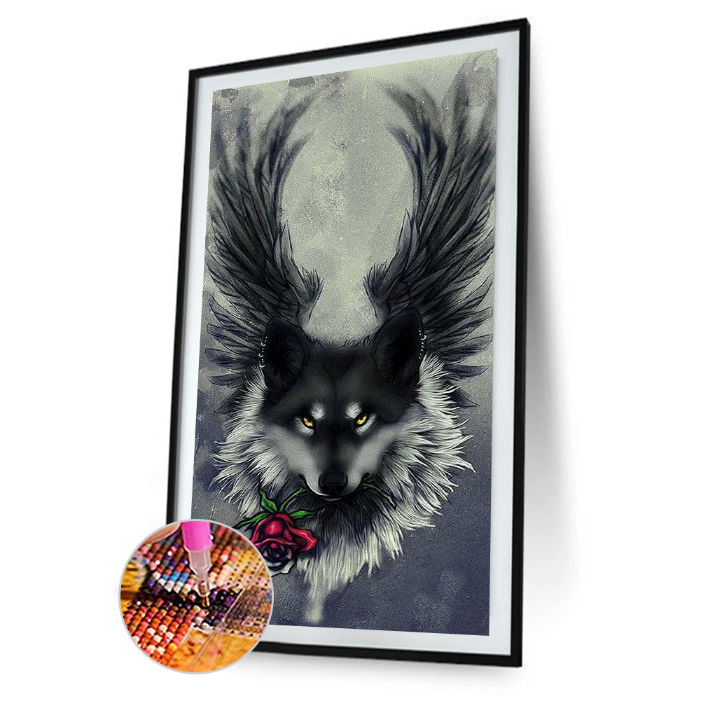 Wing Wolf - Full Round Drill Diamond Painting 40*80CM