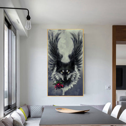 Wing Wolf - Full Round Drill Diamond Painting 40*80CM