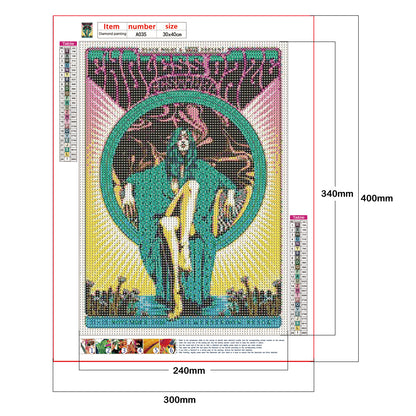 Dark Skeleton - Full Round Drill Diamond Painting 30*40CM