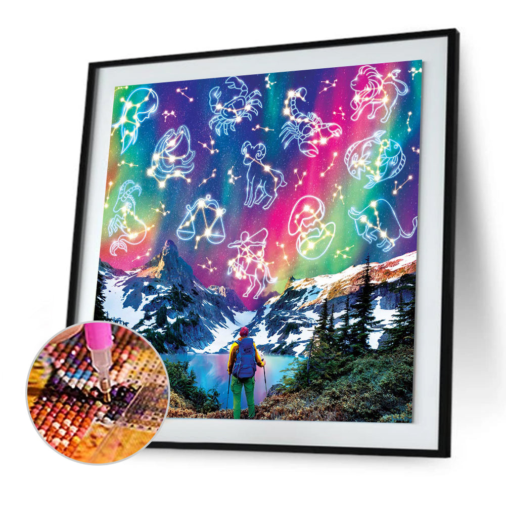 Twelve Constellations - Full Square Drill Diamond Painting 40*40CM