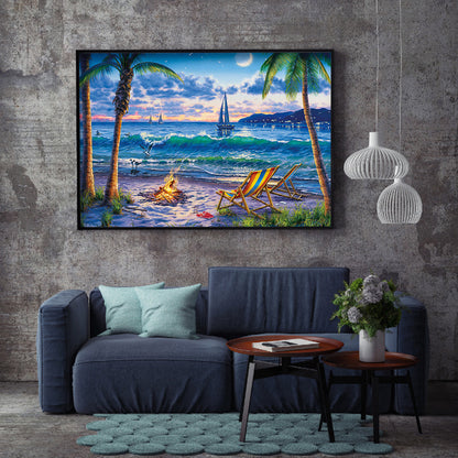 Seaside Scenery - Full Round Drill Diamond Painting 50*40CM