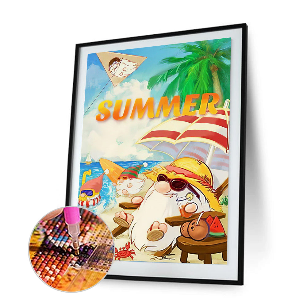 Summer Beach - Full Round Drill Diamond Painting 30*40CM