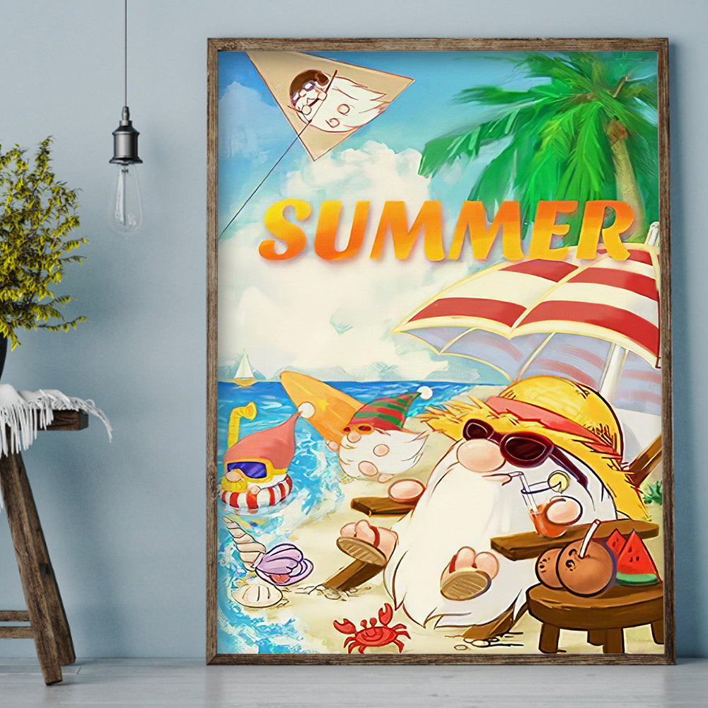 Summer Beach - Full Round Drill Diamond Painting 30*40CM