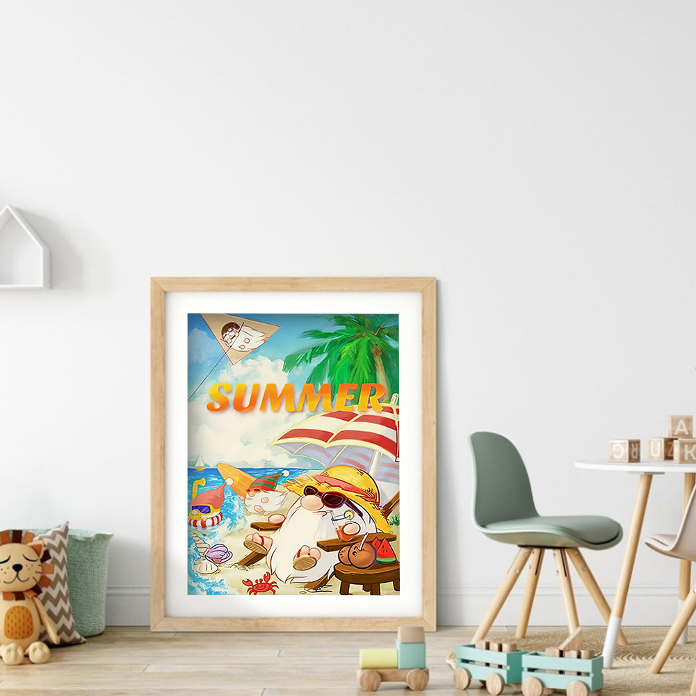 Summer Beach - Full Round Drill Diamond Painting 30*40CM