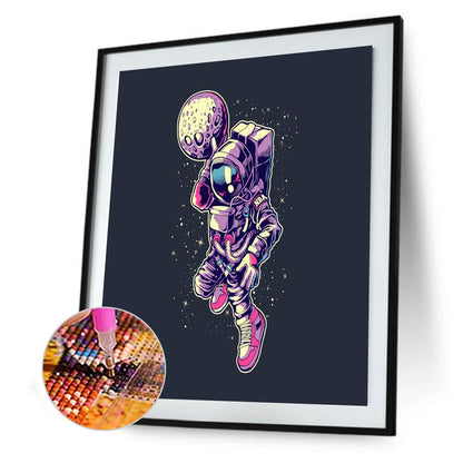 Cartoon Astronaut - Full Round Drill Diamond Painting 30*40CM