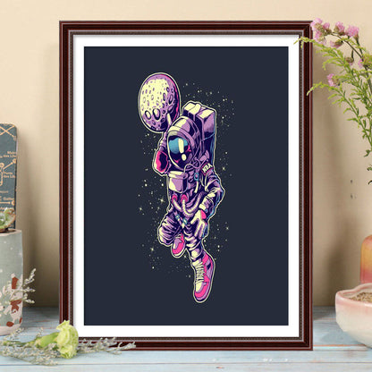 Cartoon Astronaut - Full Round Drill Diamond Painting 30*40CM