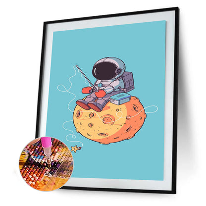 Cartoon Astronaut - Full Round Drill Diamond Painting 30*40CM