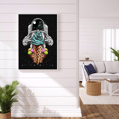 Cartoon Astronaut - Full Round Drill Diamond Painting 30*40CM