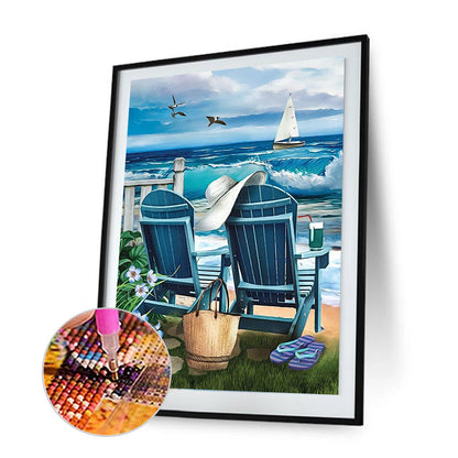 Beach Chair - Full Round Drill Diamond Painting 40*50CM
