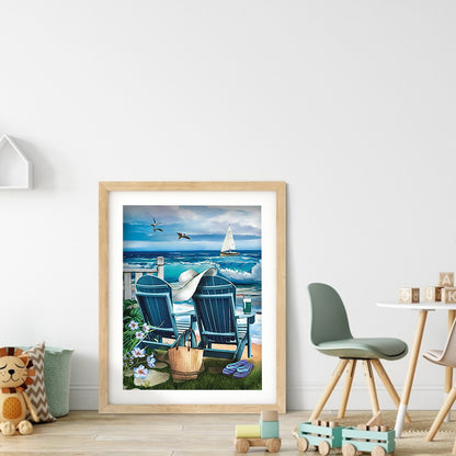 Beach Chair - Full Round Drill Diamond Painting 40*50CM