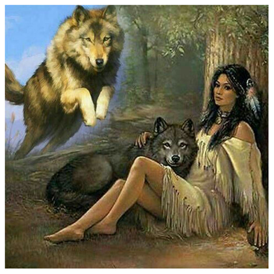 Wolf - Full Round Drill Diamond Painting 30*30CM