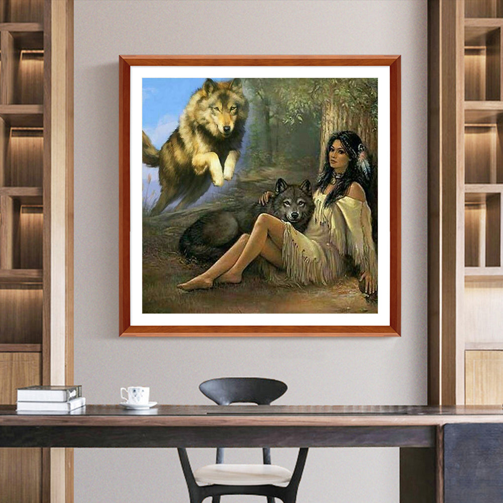 Wolf - Full Round Drill Diamond Painting 30*30CM