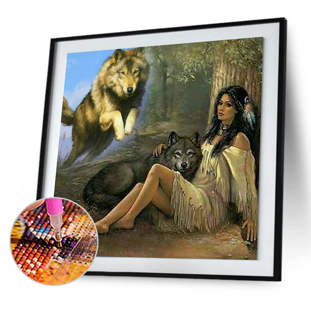 Wolf - Full Round Drill Diamond Painting 30*30CM
