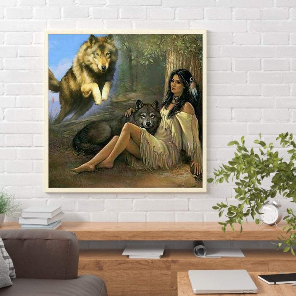 Wolf - Full Round Drill Diamond Painting 30*30CM