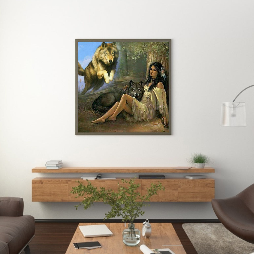 Wolf - Full Round Drill Diamond Painting 30*30CM