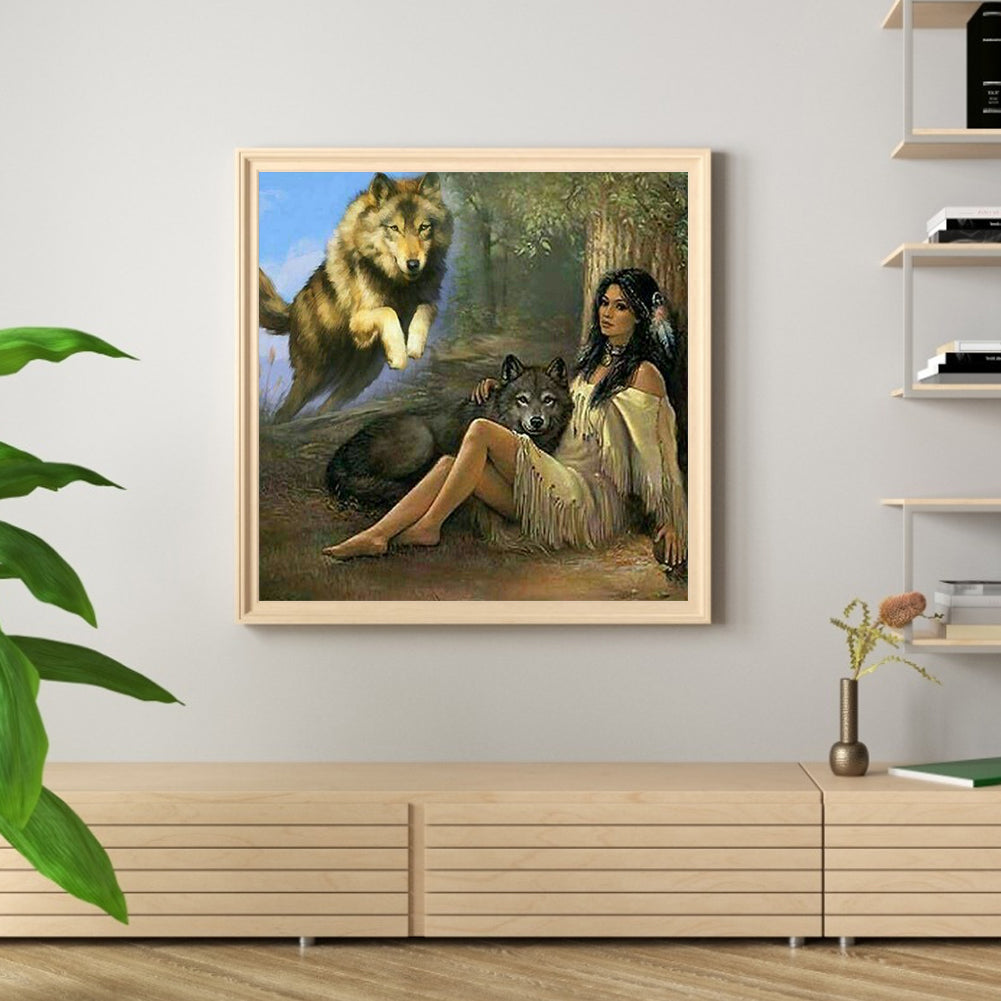 Wolf - Full Round Drill Diamond Painting 30*30CM