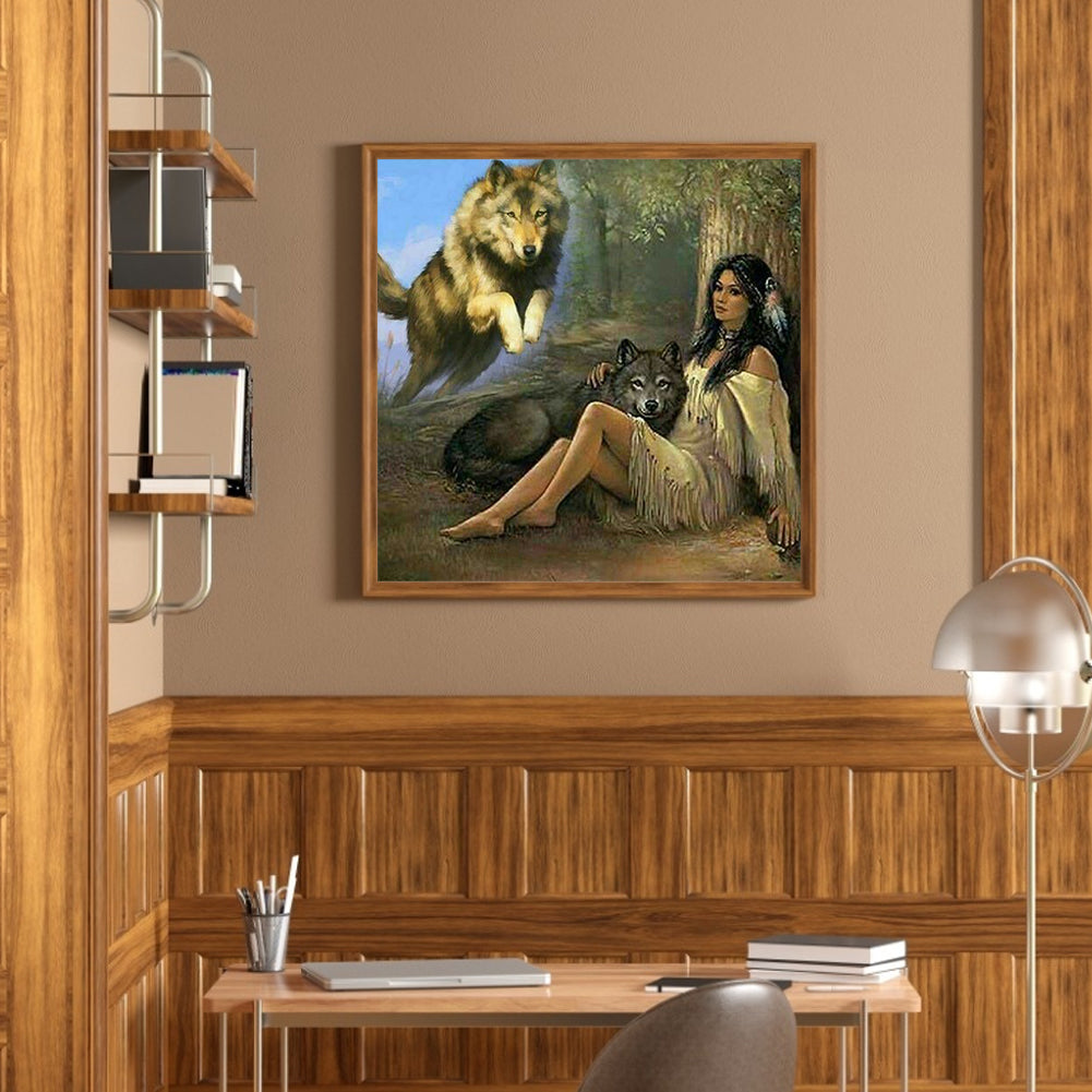 Wolf - Full Round Drill Diamond Painting 30*30CM