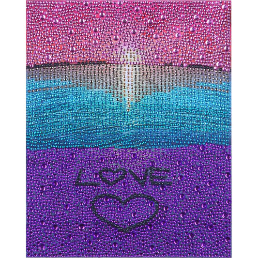 Love Heart - Special Shaped Drill Diamond Painting 30*40CM