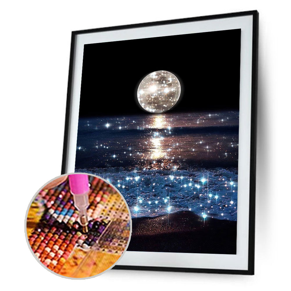 Moon - Full Round Drill Diamond Painting 30*40CM