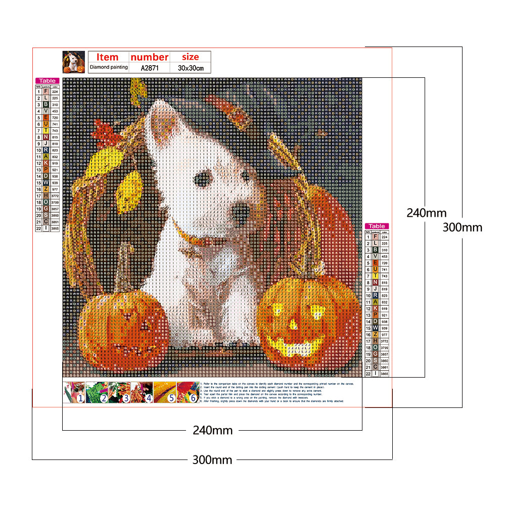 Halloween Dog - Full Round Drill Diamond Painting 30*30CM