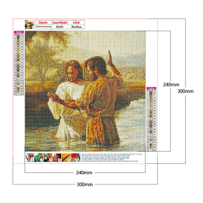 Men - Full Round Drill Diamond Painting 30*30CM