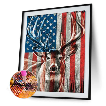 Deer - Full Round Drill Diamond Painting 30*40CM