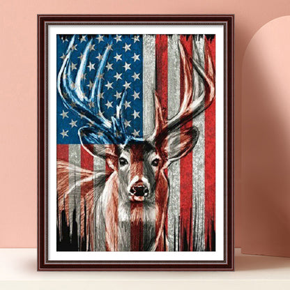 Deer - Full Round Drill Diamond Painting 30*40CM