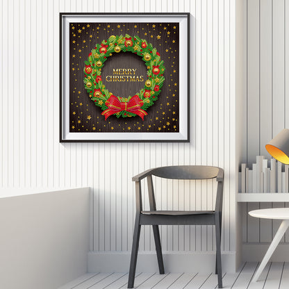 Christmas Wreath - Special Shaped Drill Diamond Painting 30*30CM