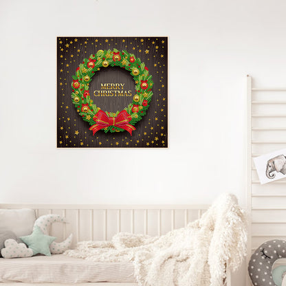 Christmas Wreath - Special Shaped Drill Diamond Painting 30*30CM