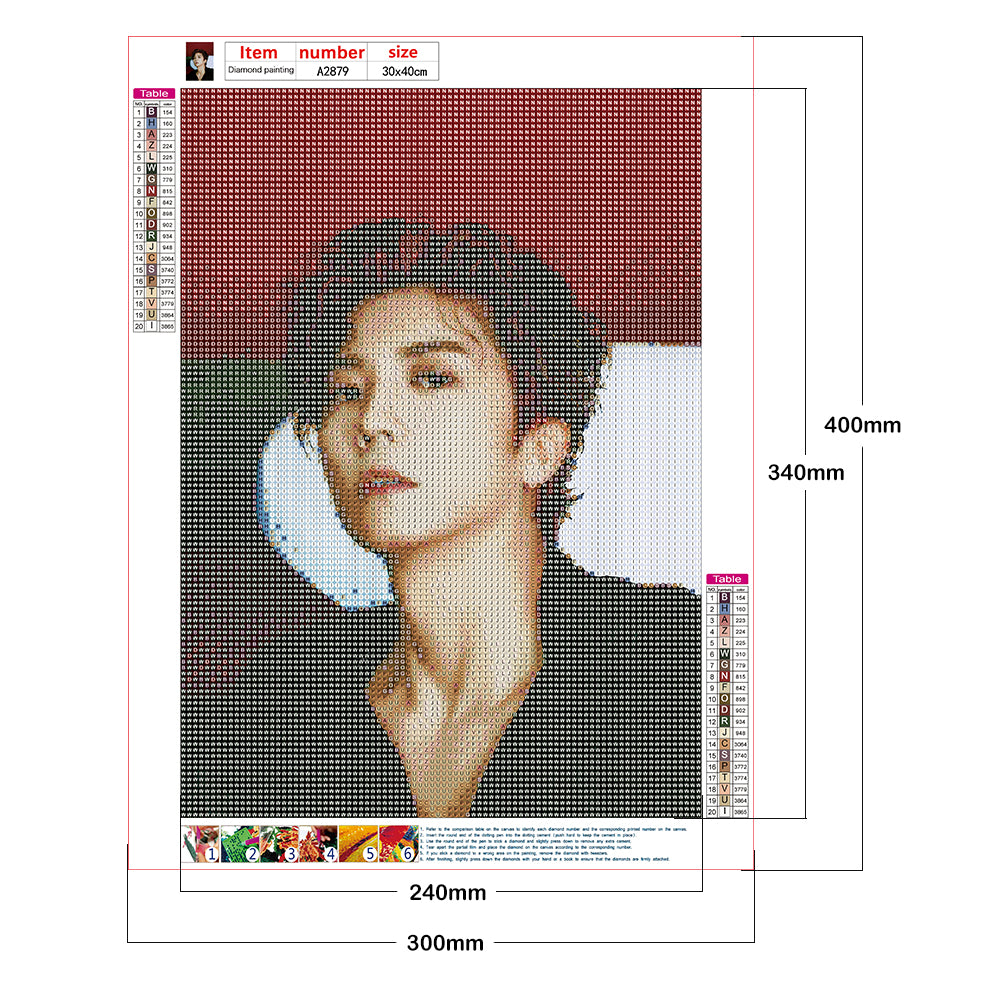 2PM - Full Round Drill Diamond Painting 30*40CM