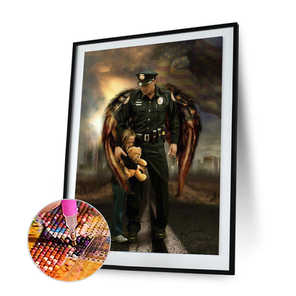 Policemen - Full Round Drill Diamond Painting 30*40CM