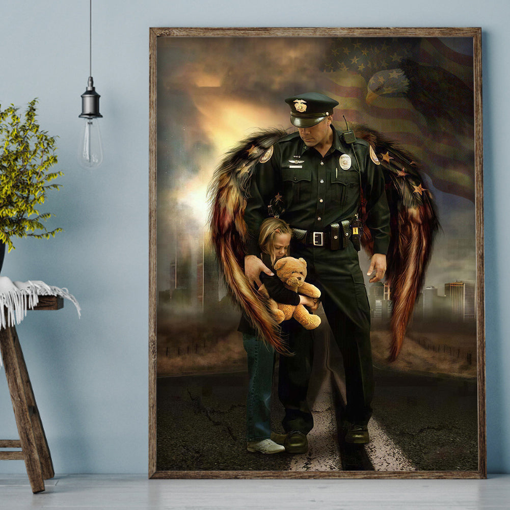 Policemen - Full Round Drill Diamond Painting 30*40CM