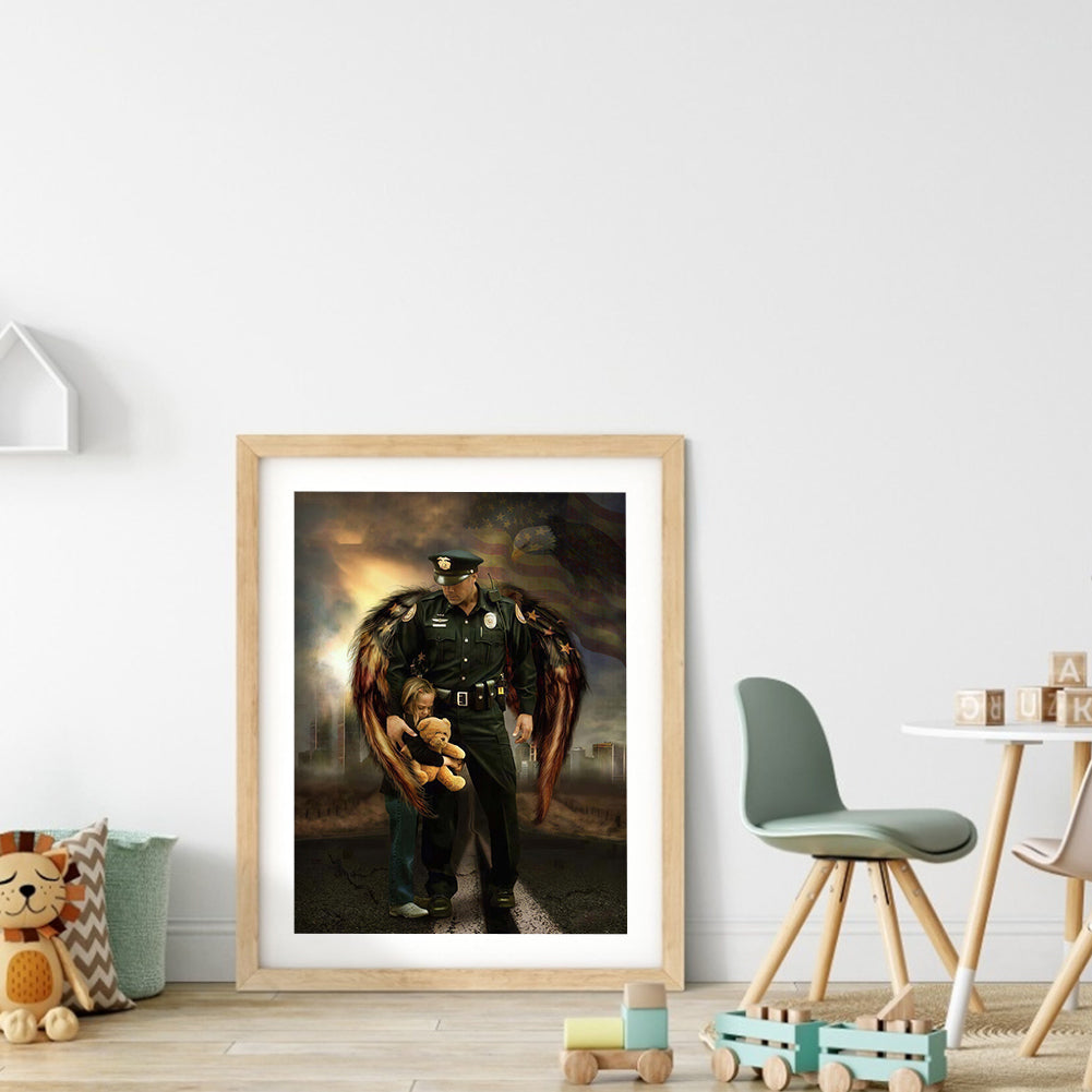 Policemen - Full Round Drill Diamond Painting 30*40CM