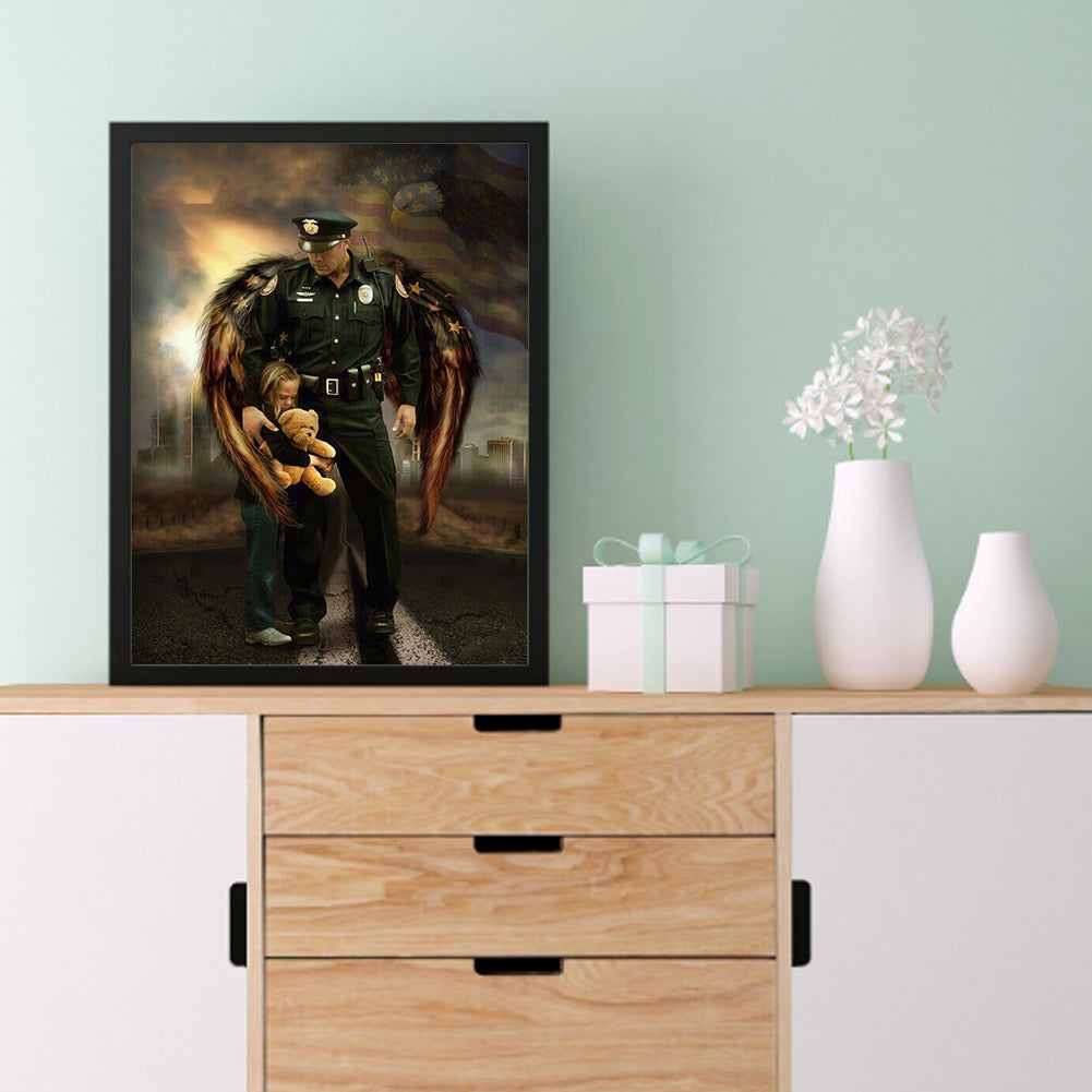 Policemen - Full Round Drill Diamond Painting 30*40CM