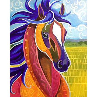 Field Horse - Full Round Drill Diamond Painting 30*40CM