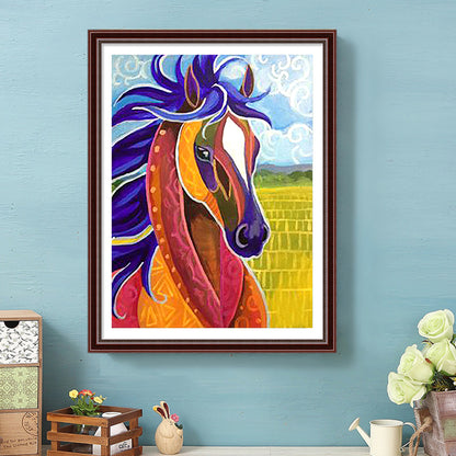 Field Horse - Full Round Drill Diamond Painting 30*40CM