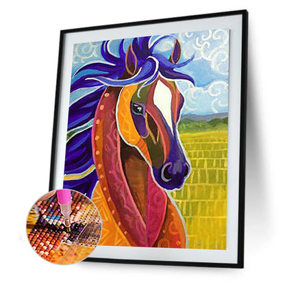 Field Horse - Full Round Drill Diamond Painting 30*40CM