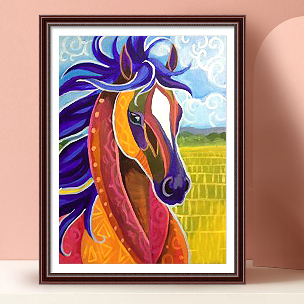 Field Horse - Full Round Drill Diamond Painting 30*40CM