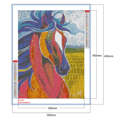 Field Horse - Full Round Drill Diamond Painting 30*40CM