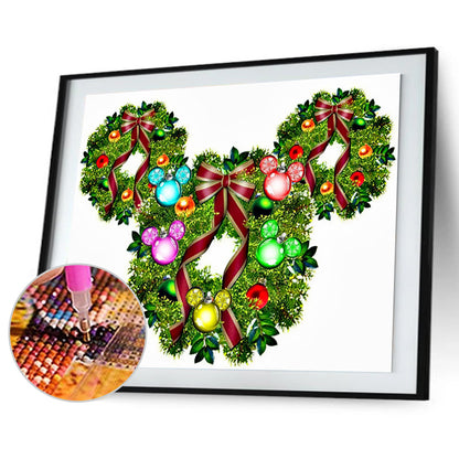 Christmas Wreath - Special Shaped Drill Diamond Painting 40*30CM