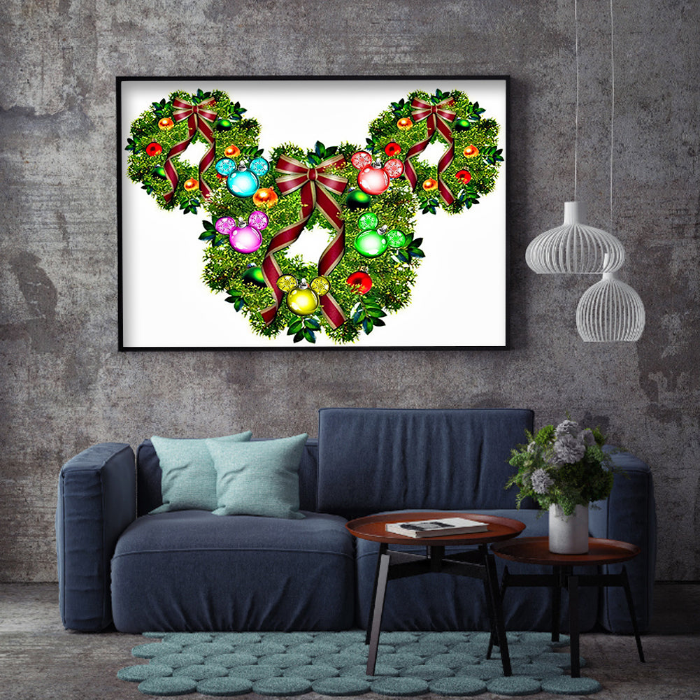 Christmas Wreath - Special Shaped Drill Diamond Painting 40*30CM